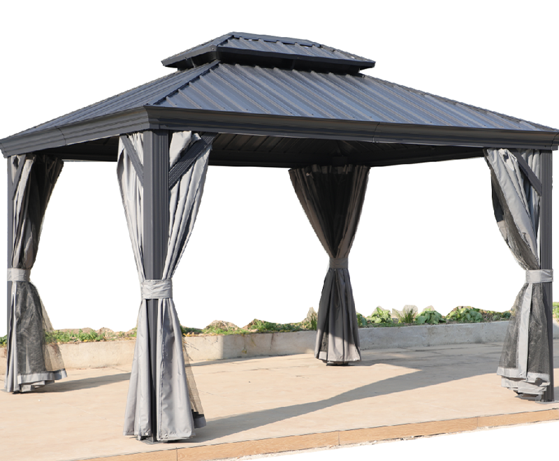 Gazebo atap logam 10x12 kaki