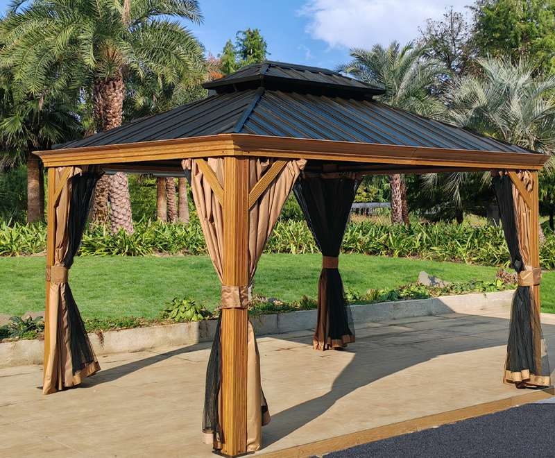 Gazebo atap ganda berukuran 12x16 kaki